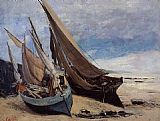 Famous Boats Paintings - Fishing Boats on the Deauville Beach